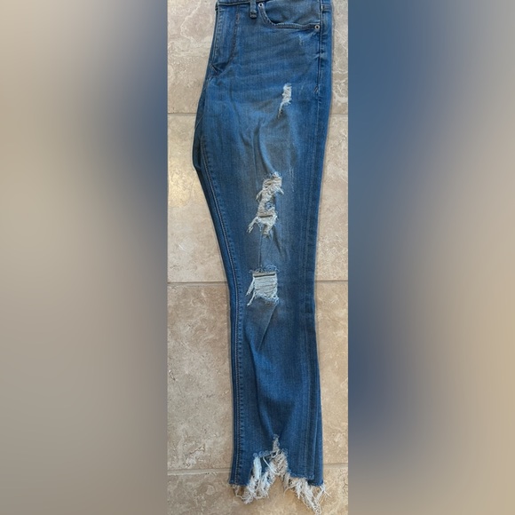 Express Super Stretch Destroyed Skinny Jeans - Picture 2 of 7